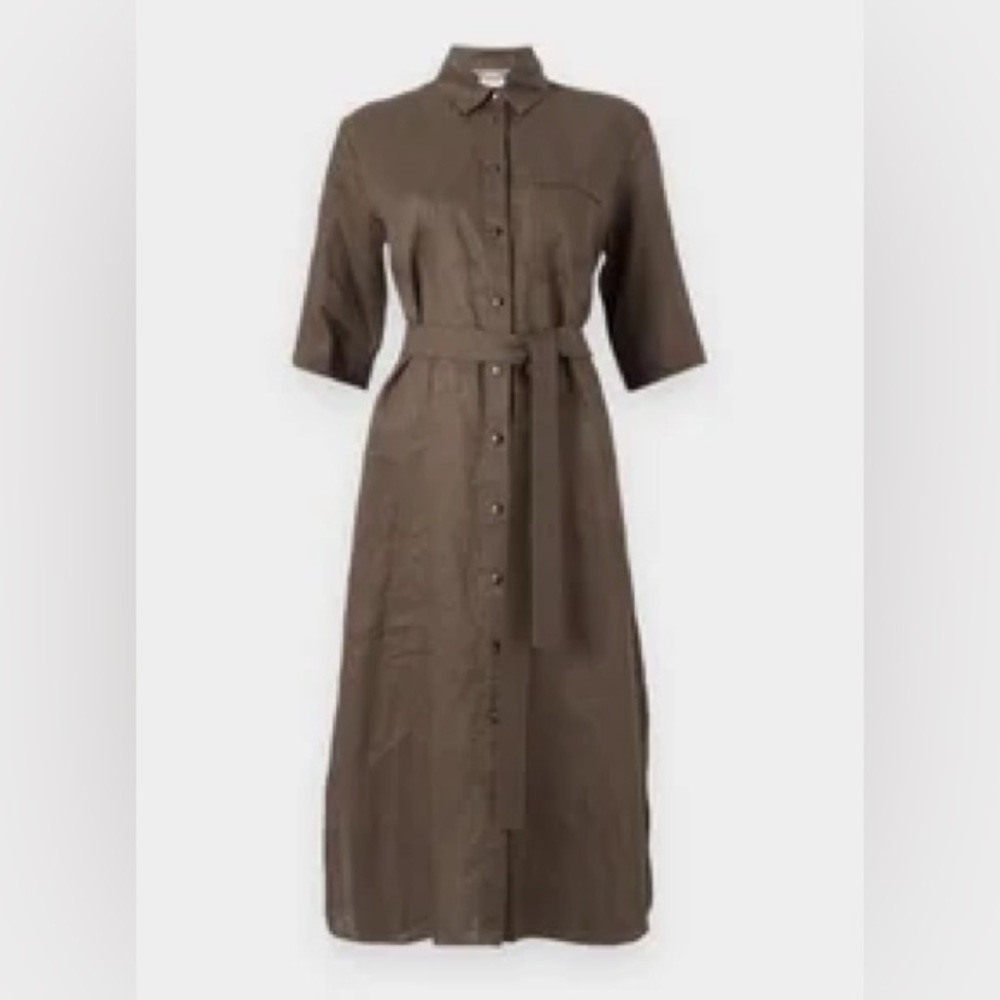🌷♥️🌷 MM by Max Mara  TABELLA linen shirt dress size 6